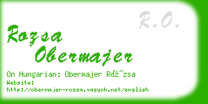 rozsa obermajer business card